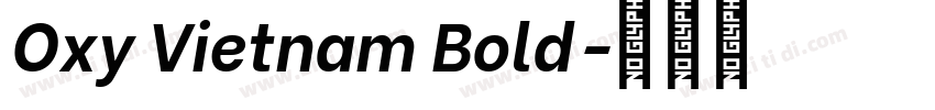 Oxy Vietnam Bold字体转换